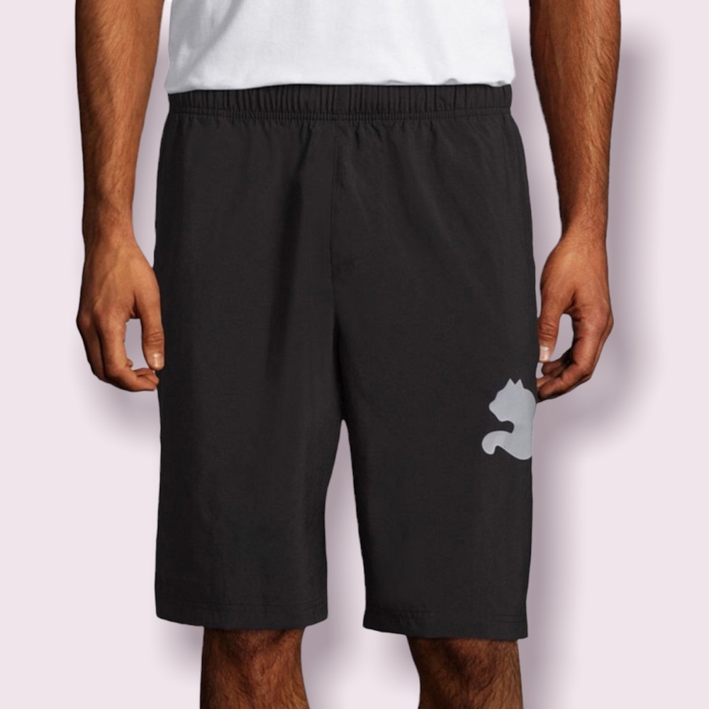 NWT Puma Essential Big Cat Woven Shorts 10”